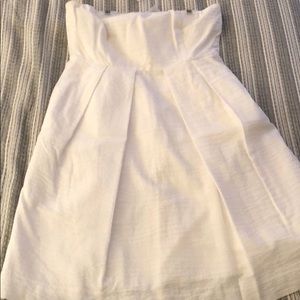 J.Crew Solid Embossed Lorelei Dress in Chalk White